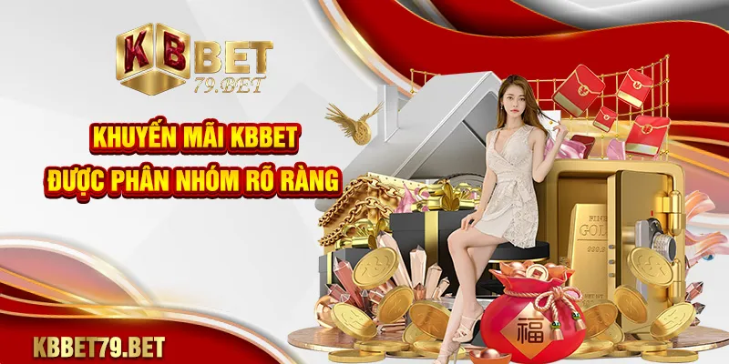 Khuyến mãi KBBET được phân nhóm rõ ràng